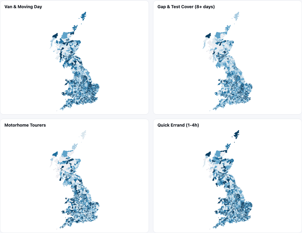 Audience opportunity maps using demonstration segments